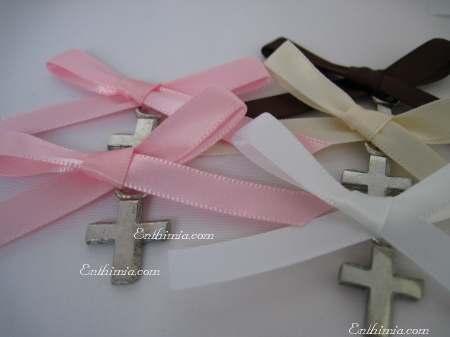 100P. Baptism Pins with Traditional Style Cross Pendants